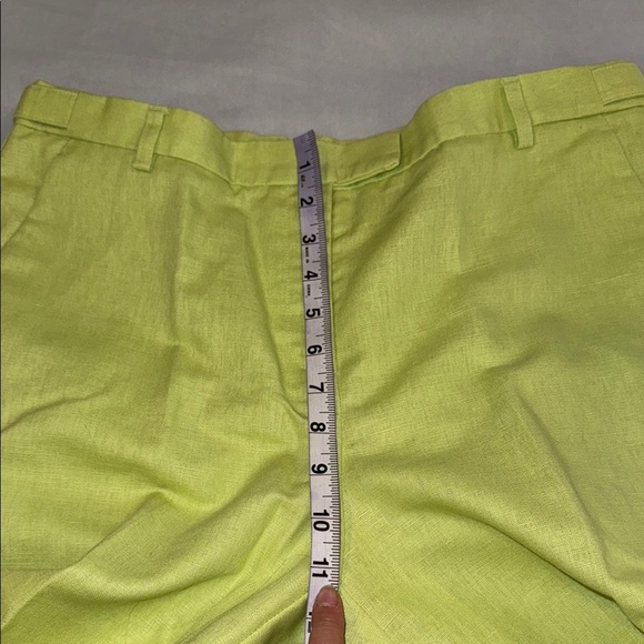 Liz Claiborne Pants Lime Green Wide Leg Linen Cotton Women’s Size 12 - Picture 8 of 13